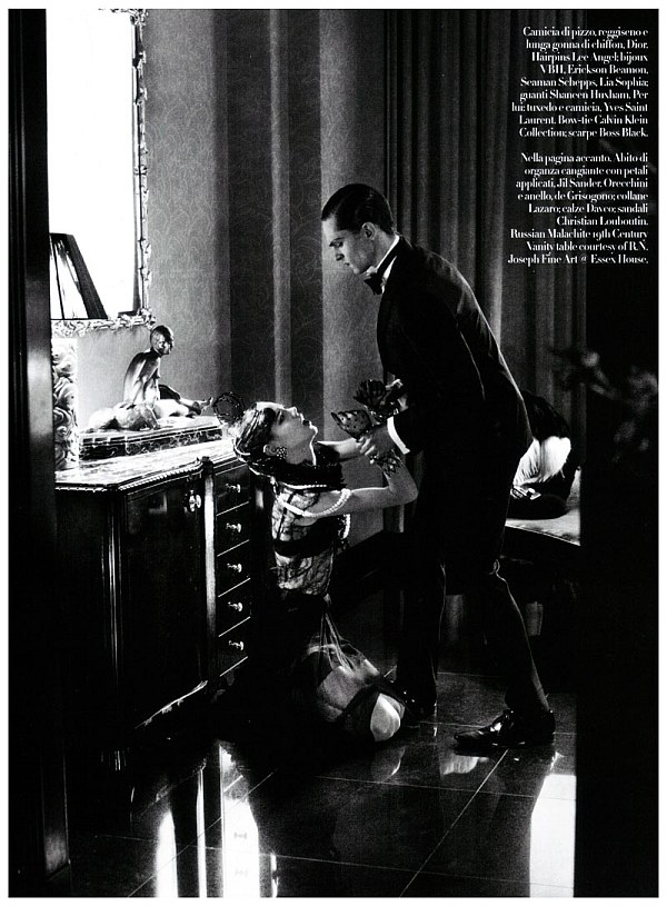 ingrandestileedit0 In Grande Stile | Mathias Lauridsen & Freja Beha Erichsen by Steven Meisel