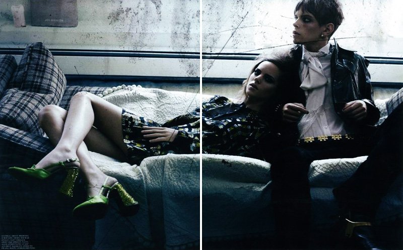 Dan Kling & Freja Beha Erichsen by Craig McDean in Modern Love for <em>Interview</em>