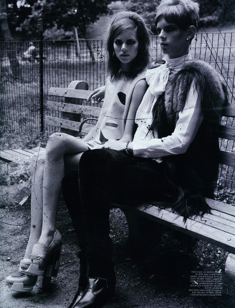 Dan Kling & Freja Beha Erichsen by Craig McDean in Modern Love for <em>Interview</em>