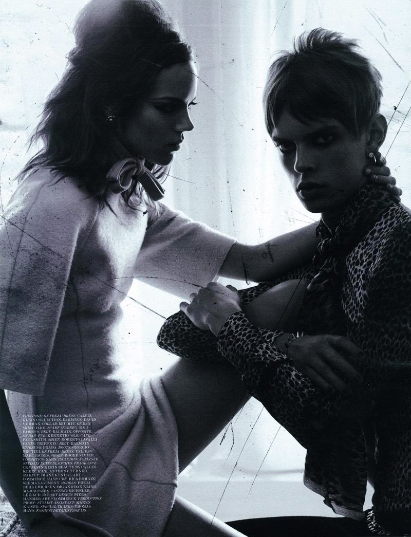 Dan Kling & Freja Beha Erichsen by Craig McDean in Modern Love for <em>Interview</em>