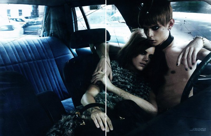 Dan Kling & Freja Beha Erichsen by Craig McDean in Modern Love for <em>Interview</em>