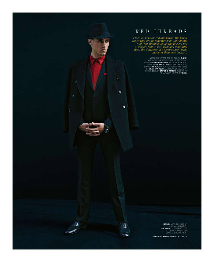 Mitchell King by Adrian Meako for <em>GQ Australia</em> mitchellking5 Mitchell King by Adrian Meako for <em>GQ Australia</em>