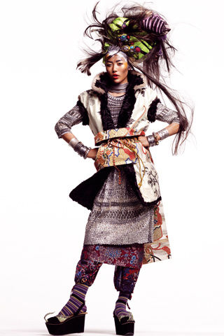 liu wen5 Liu Wen by Thomas Schenk for <em>Vogue Spain</em> January 2011