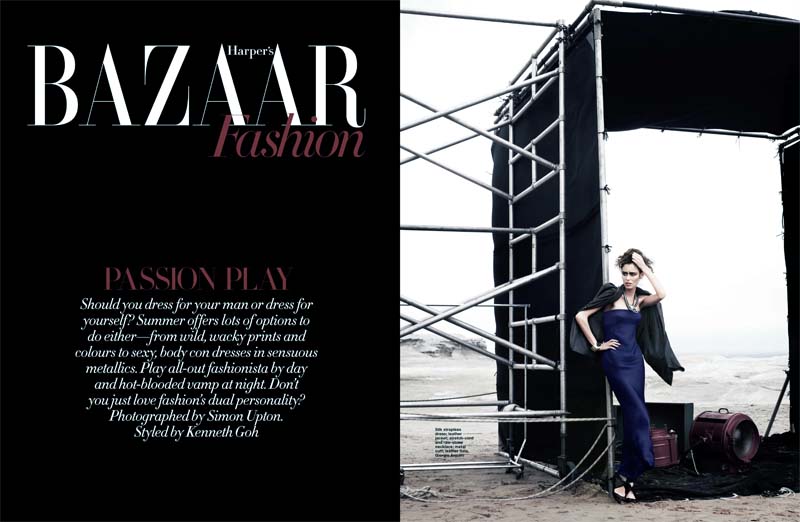 nicole trunfio1 Nicole Trunfio in Giorgio Armani for <em>Harpers Bazaar Singapore</em> April 2011 