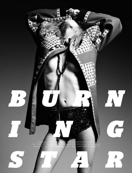 burning star2 Camille Rowe by Michael Schwartz for <i>Black</i> #14