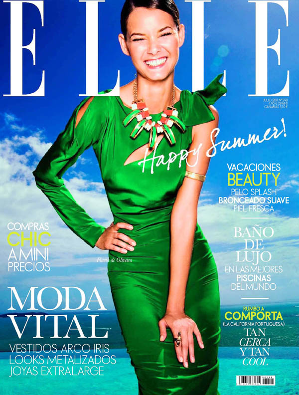 flaviacover <em>Elle Spain</em> July 2011 Cover | Flavia de Oliveira by Juan Aldabaldetrecu