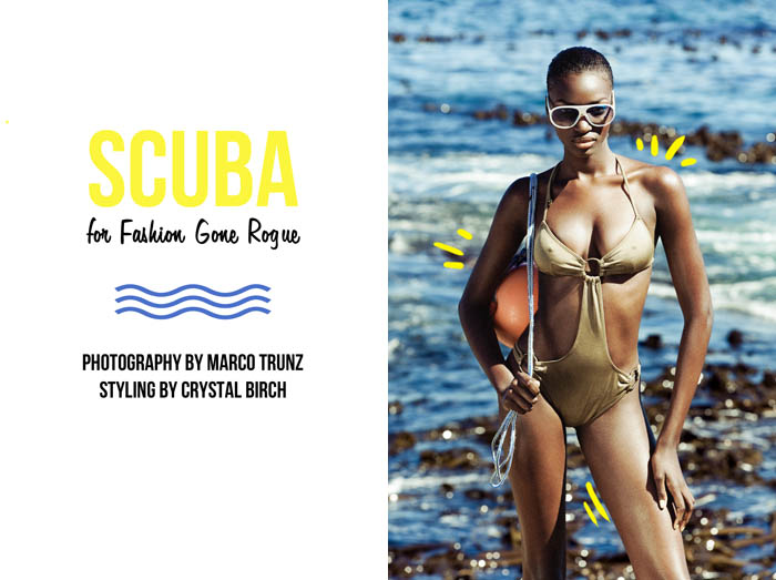scuba Gaye McDonald by Marco Trunz for <em>Fashion Gone Rogue</em>